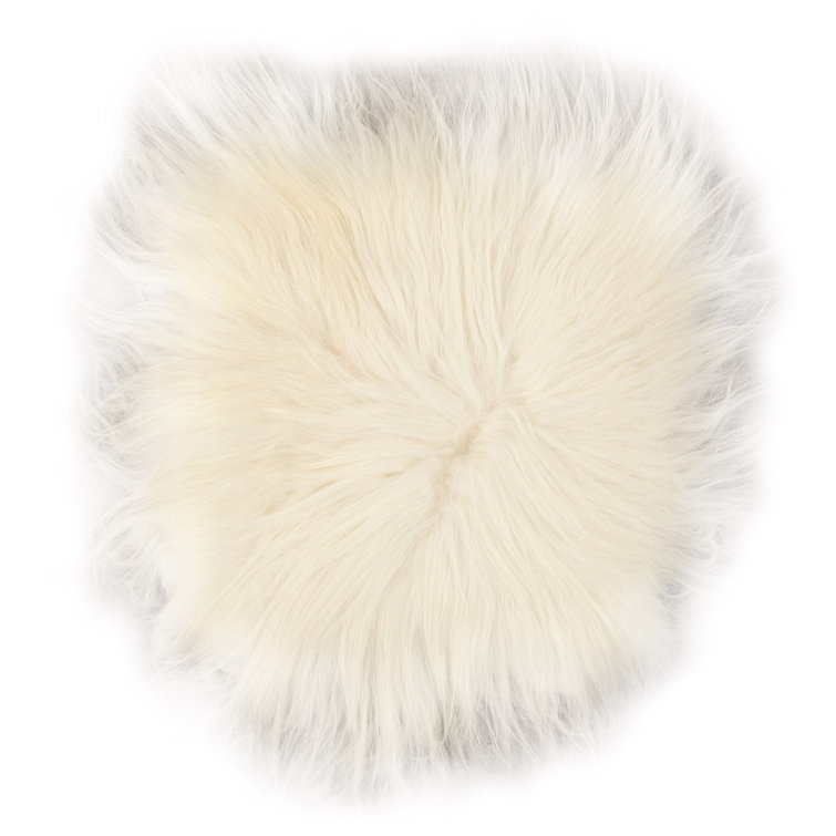 Isabelline Handgefertigter Teppich aus Schaffell in Weiß | Wayfair.de